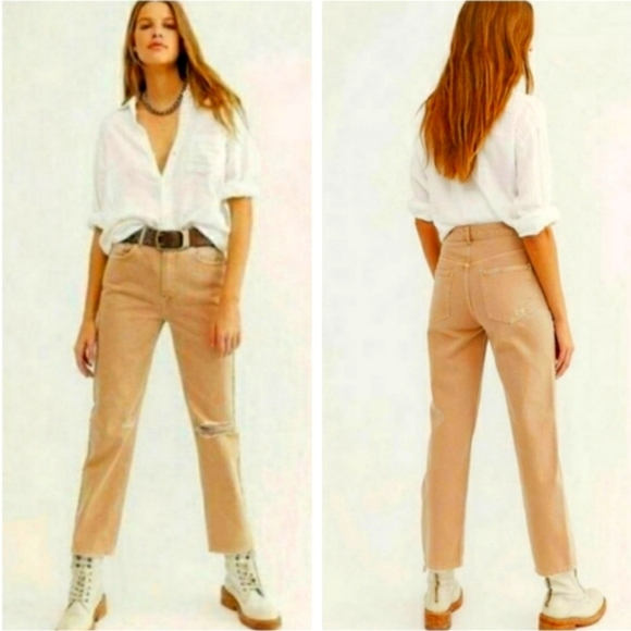 We The Free High Rise Bohemian Jeans Dakota Straight Leg Womens Spring - Picture 10 of 15